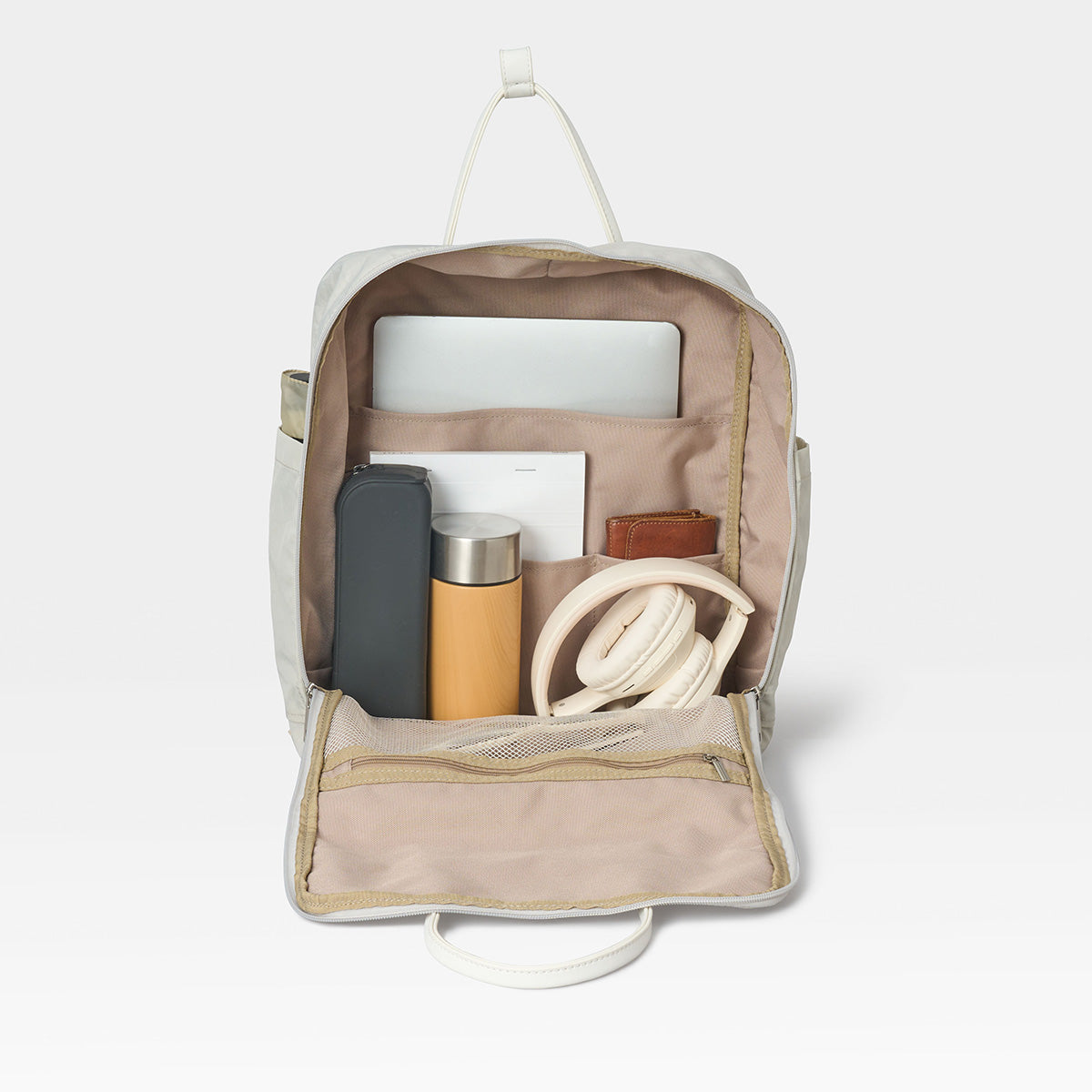 2way Recycle Polyester & Cactus Vegan Leather Daily Back Pack