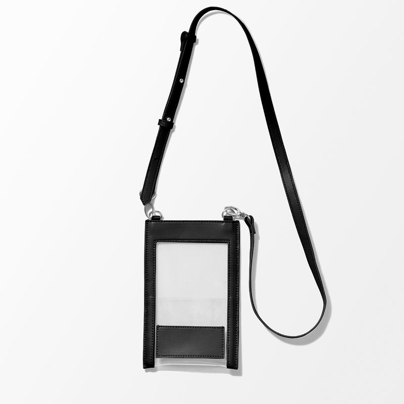 3Way Apple Vegan Leather Smartphone Shoulder Bag</font><br>BLACK