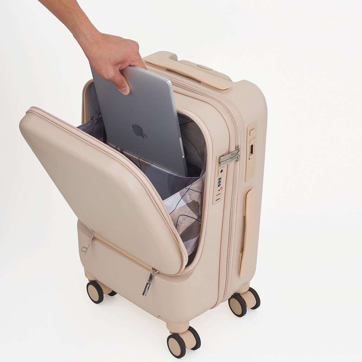 Original Front Open -TRIP- <br><font size=1>(Carry-On)(SMALL)(BEIGE)</font><br>PARISIAN BRUNCH