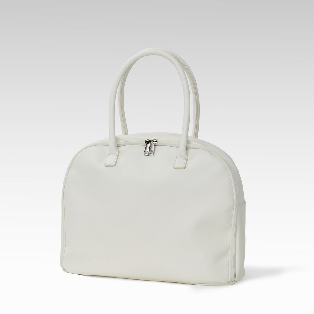 Cactus Vegan Leather Weekend Boston Bag WHITE – Aww