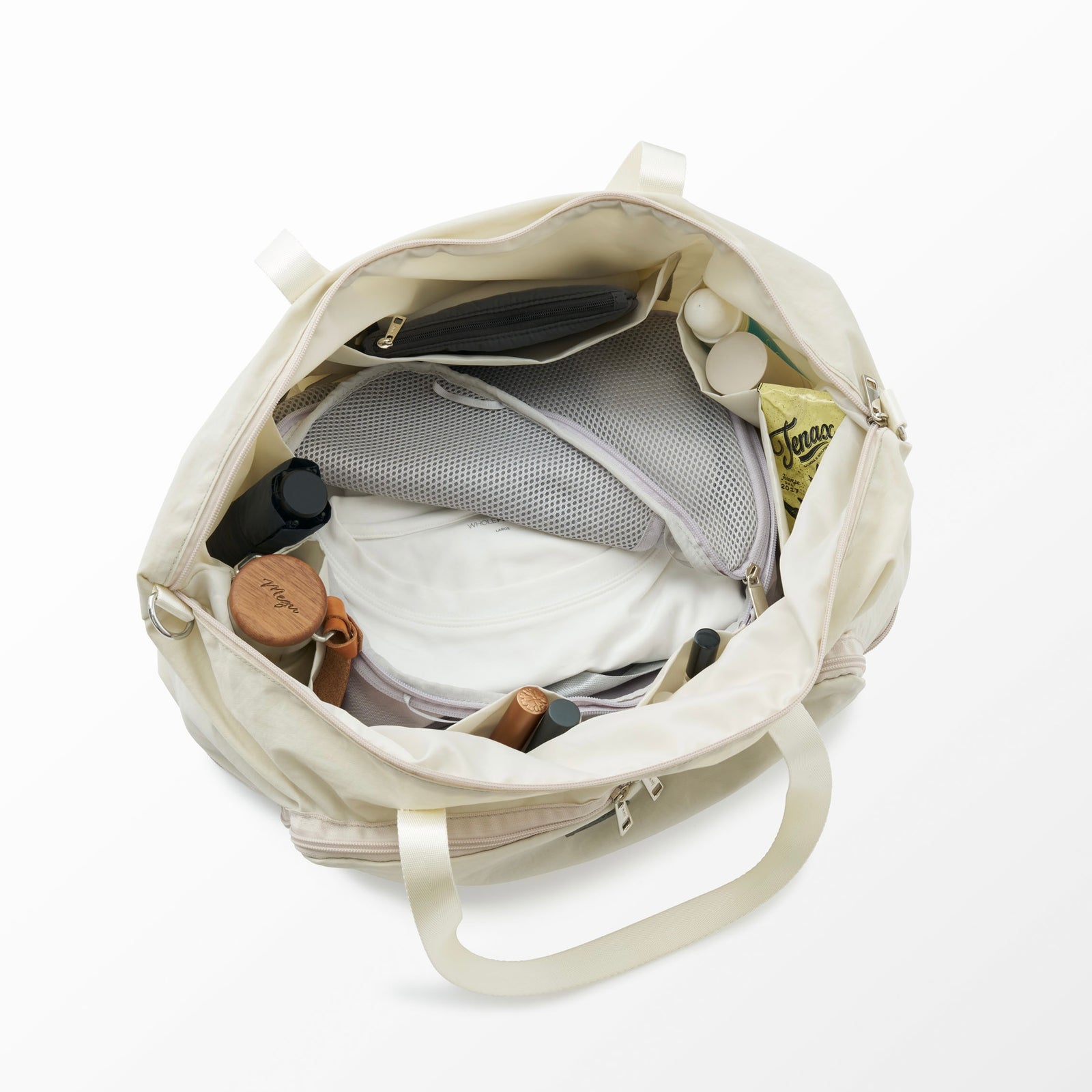 再生ポリエステル圧縮パッカブルトートバッグ – Aww