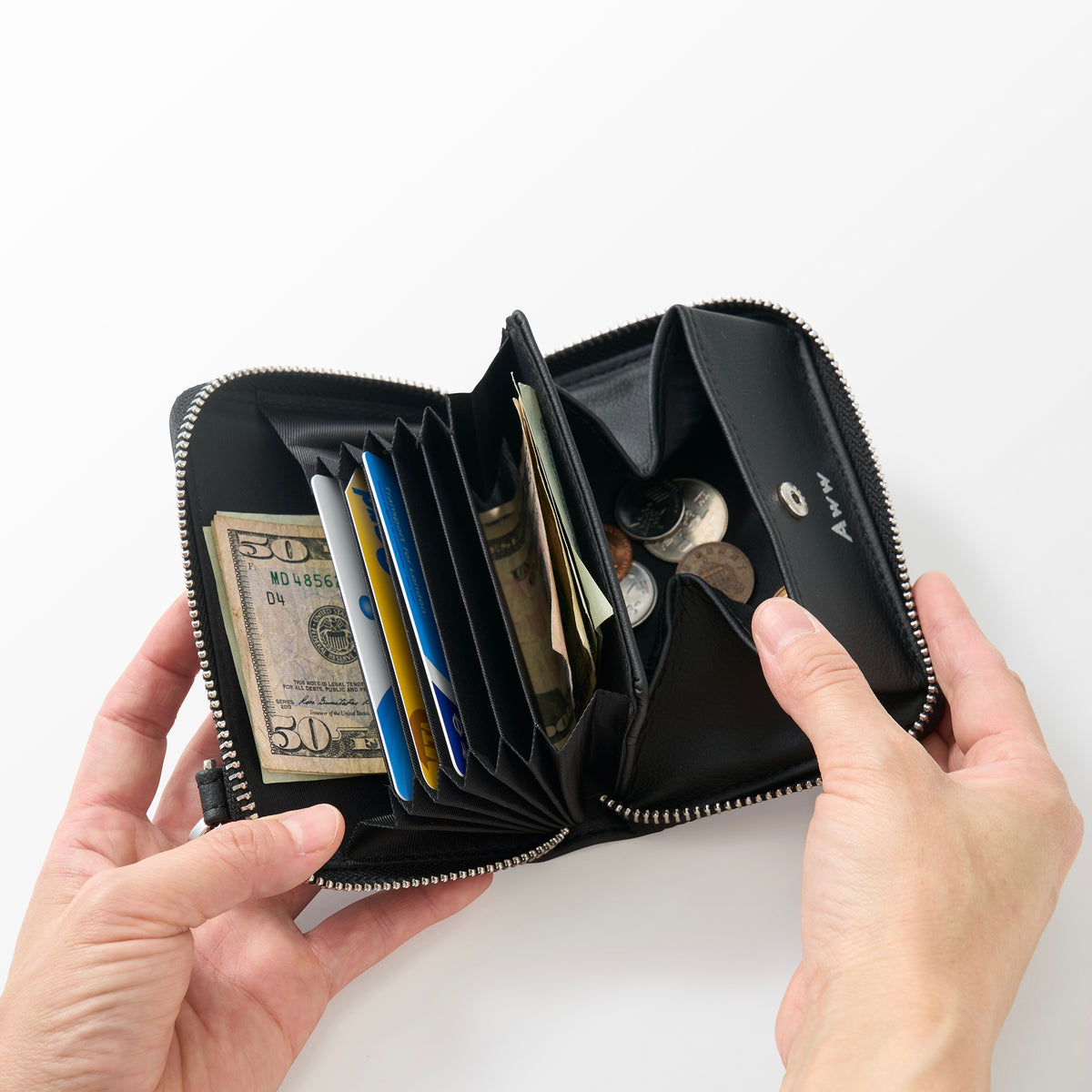 【サボテンレザー】スキミング防止トラベルミニウォレット