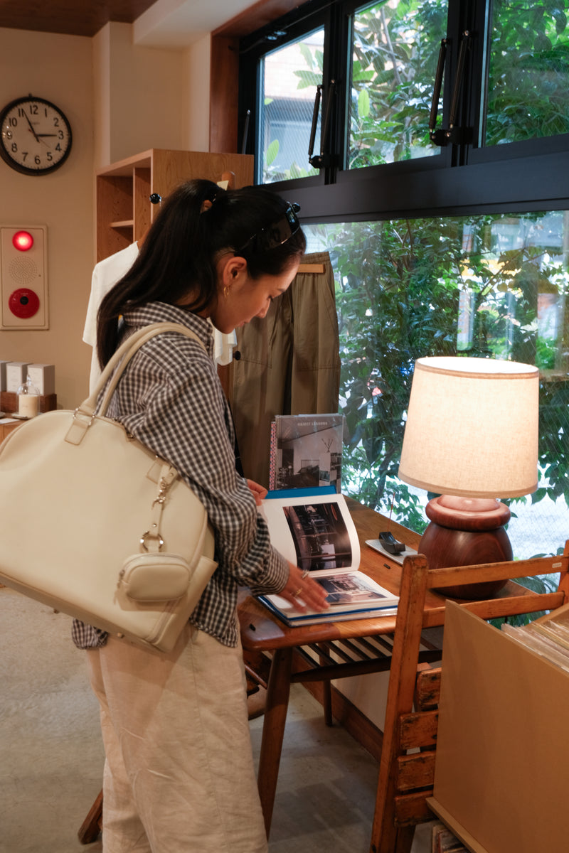 【yŪバンブーレザー】プレミアムデイリーボストンバッグ (25L)