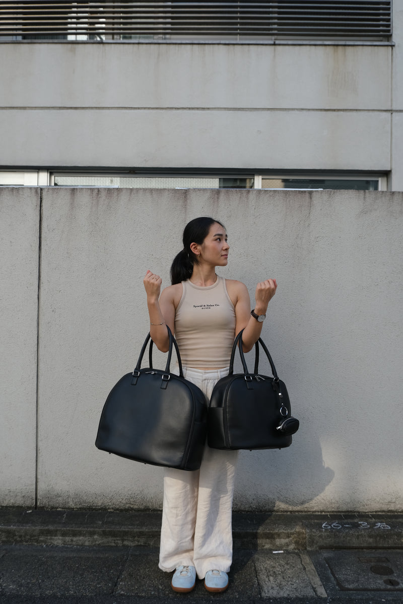 【yŪバンブーレザー】プレミアムウィークエンドボストンバッグ (30L)