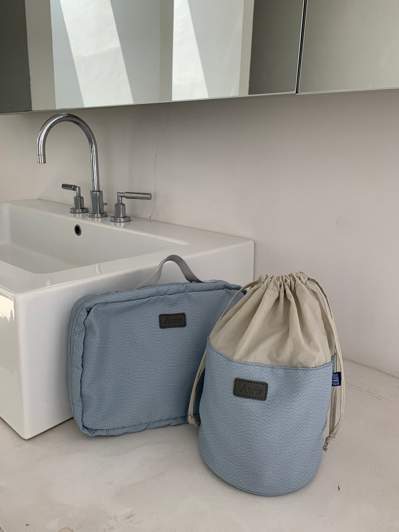 Recycle Polyester Stand Pouch </font><br> BEIGE