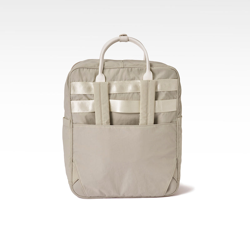 2way Recycle Polyester & Cactus Vegan Leather Daily Back Pack</font><br>WHITE