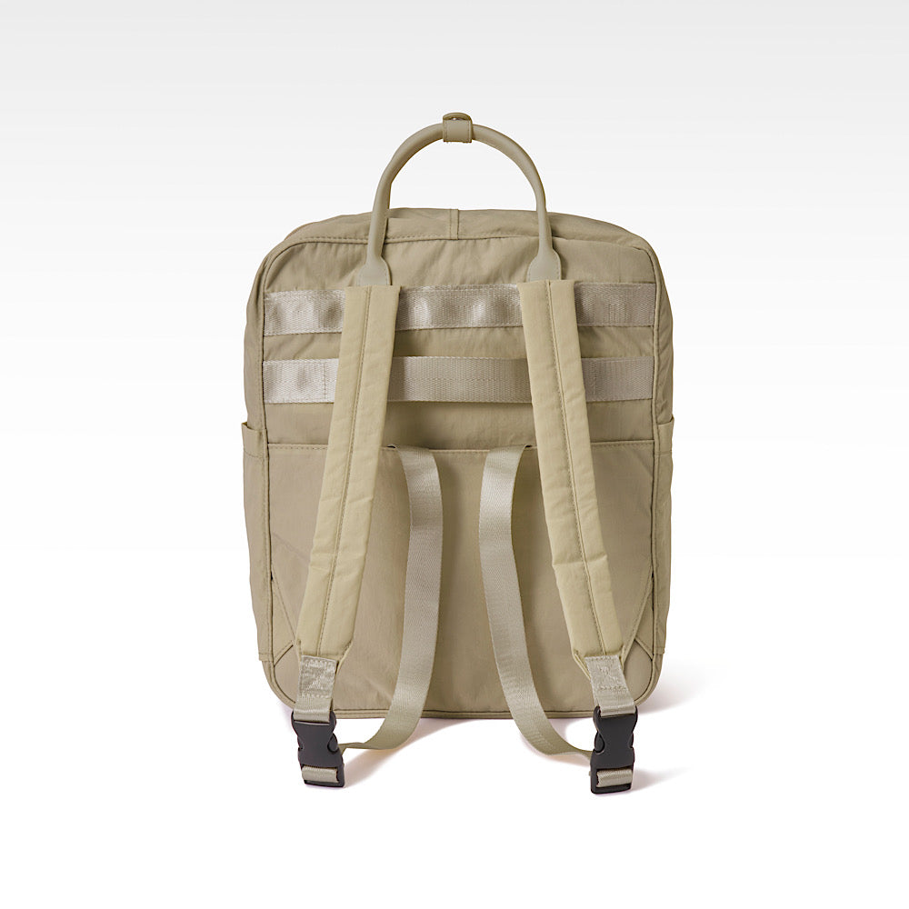 2way Recycle Polyester & Cactus Vegan Leather Daily Back Pack 2way Recycle Polyester & Cactus Vegan Leather Daily Back Pack