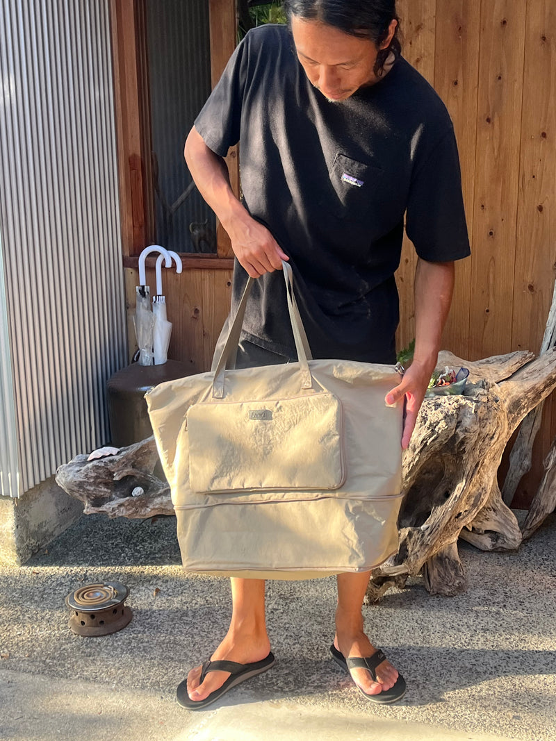 圧縮パッカブルトートバッグ(38L〜27L)