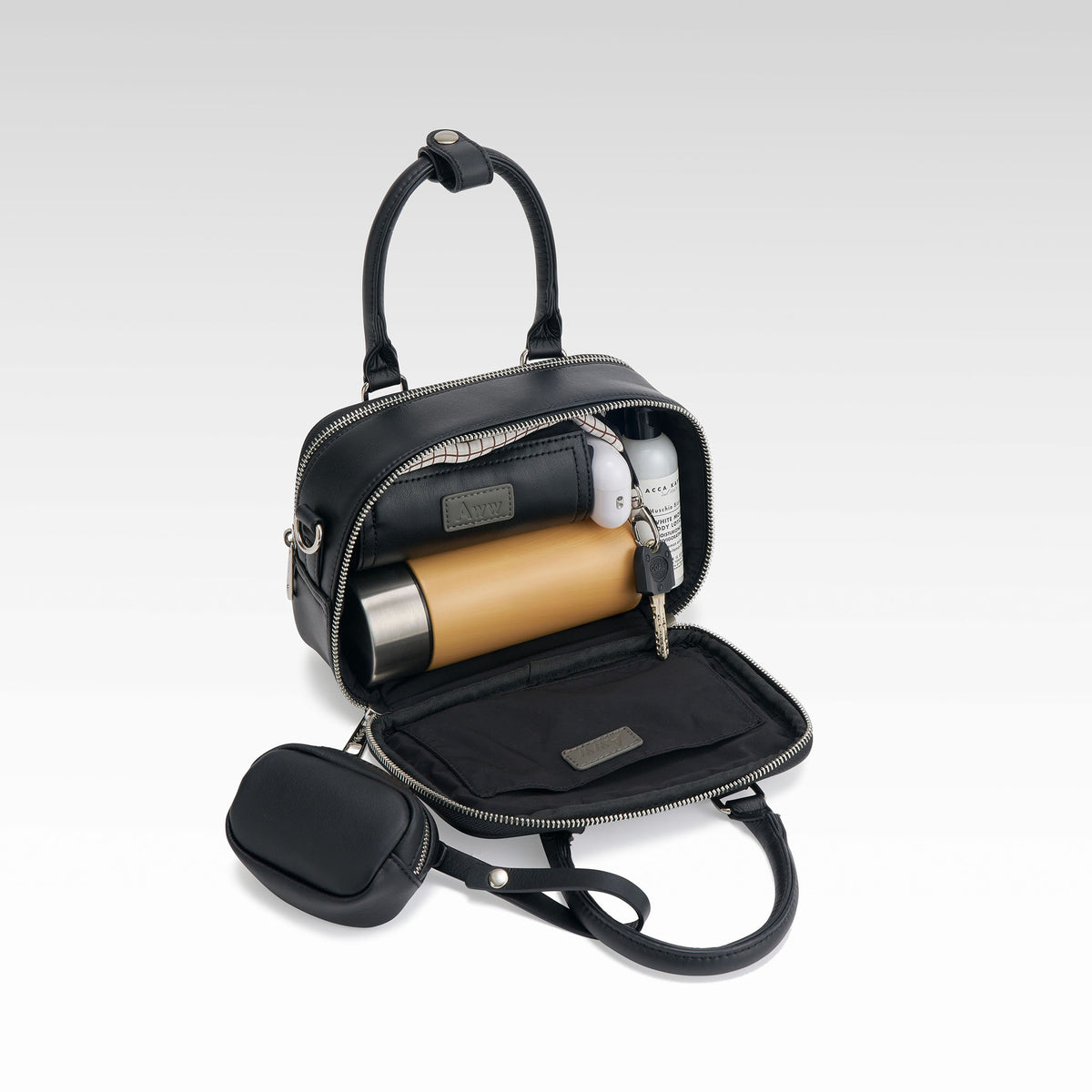 【yŪバンブーレザー】 プレミアムショルダーミニバッグ (2.7L)