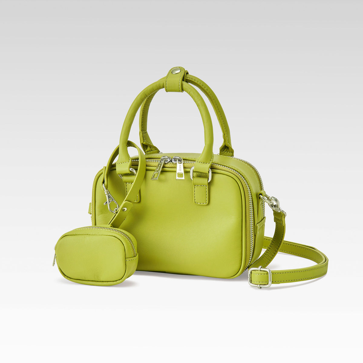 【yŪバンブーレザー】 プレミアムショルダーミニバッグ (2.7L)