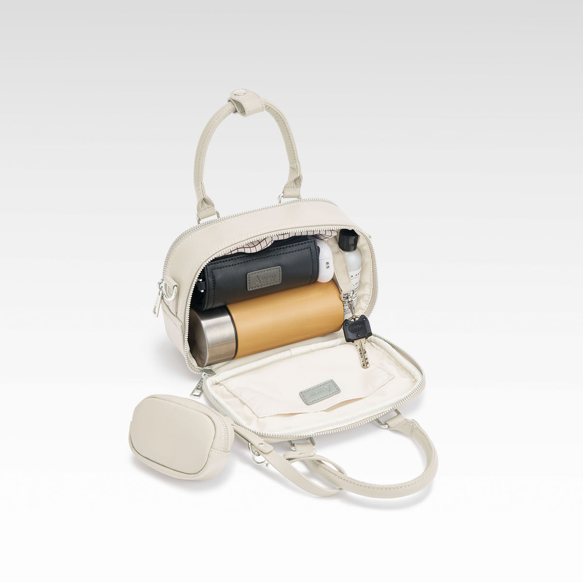 【yŪバンブーレザー】 プレミアムショルダーミニバッグ (2.7L)