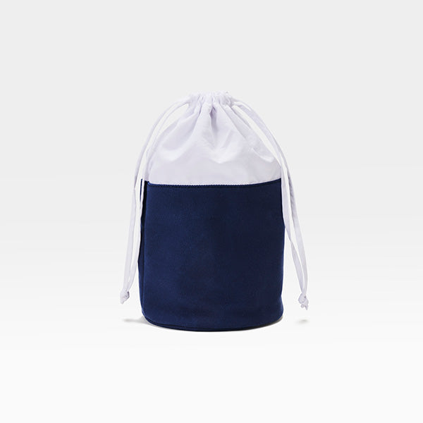 Recycle Polyester Stand Pouch </font><br> WHITE×NAVY